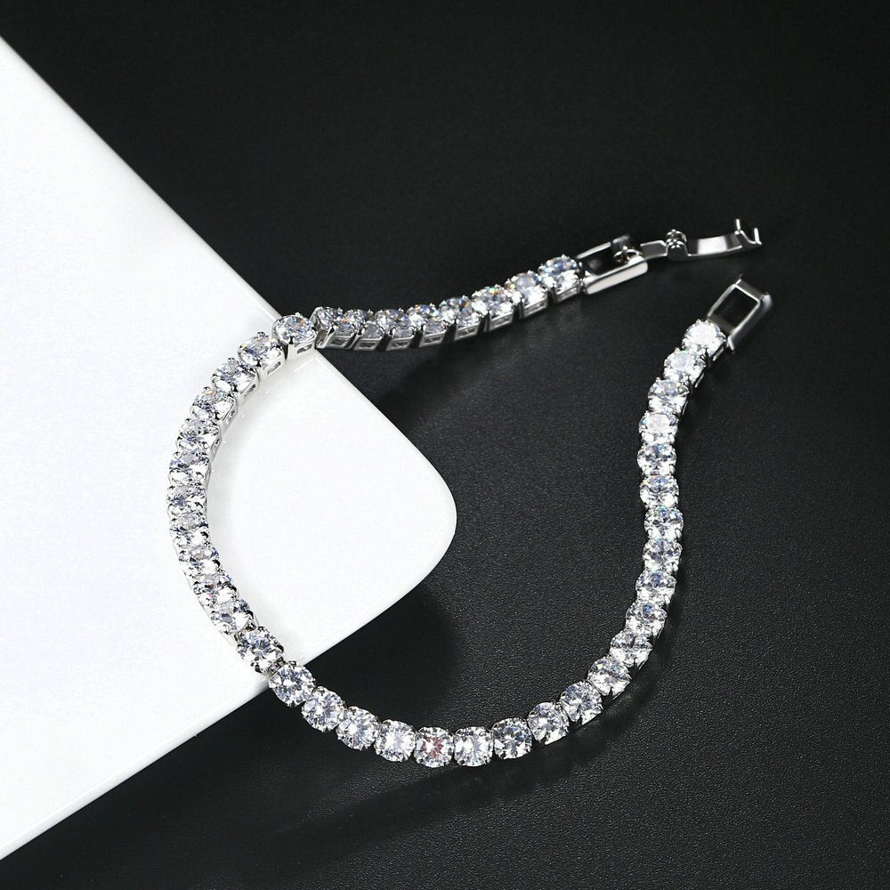 Sterling Silver Moissanite Diamond Tennis Bracelet Free Shipping Canada