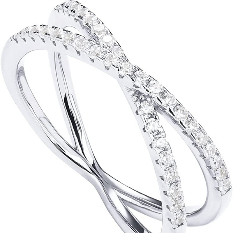 Moissanite Diamond Ring Half Eternity Band