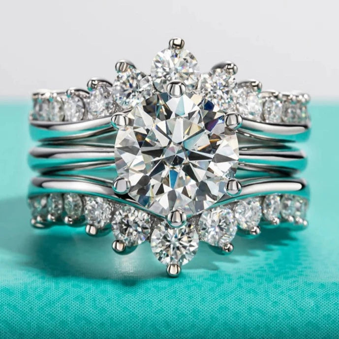 Holloway Jewellery UK Moissanite Diamond Ring Set