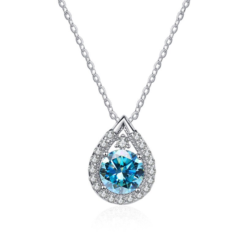 Moissanite Diamond Pendant Necklace UK
