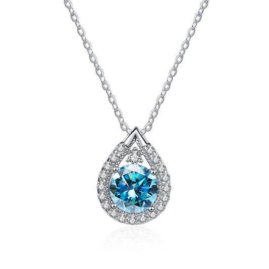 Moissanite Diamond Pendant Necklace UK