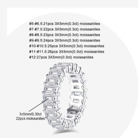 Holloway Jewellery Moissanite Diamond Eternity Ring