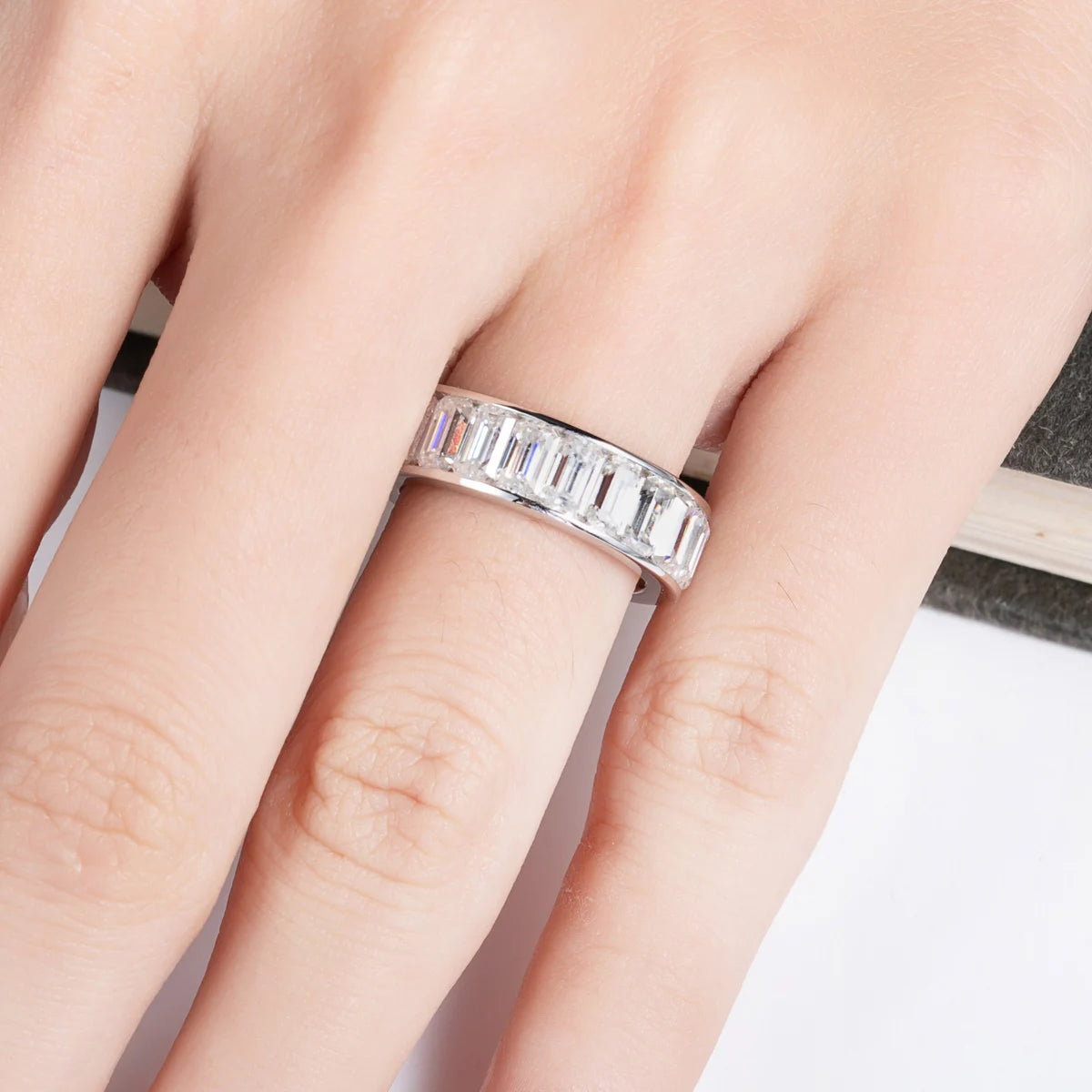 Moissanite Diamond Eternity Ring Holloway Jewellery US