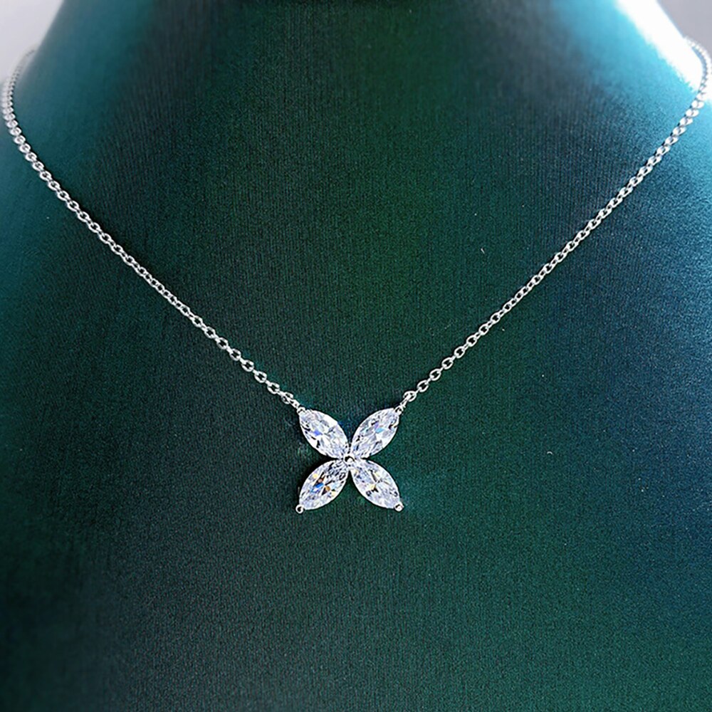 Moissanite Diamond Sterling Silver Necklace Holloway Jewellery