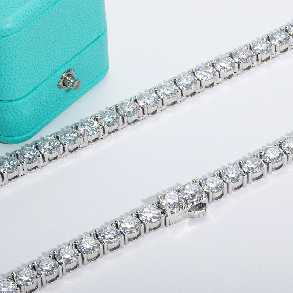 tennis necklace 1ct moissanite diamonds 6.5mm Holloway Jewellery