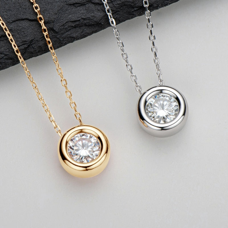 1 carat bezel set necklace Holloway Jewellery UK