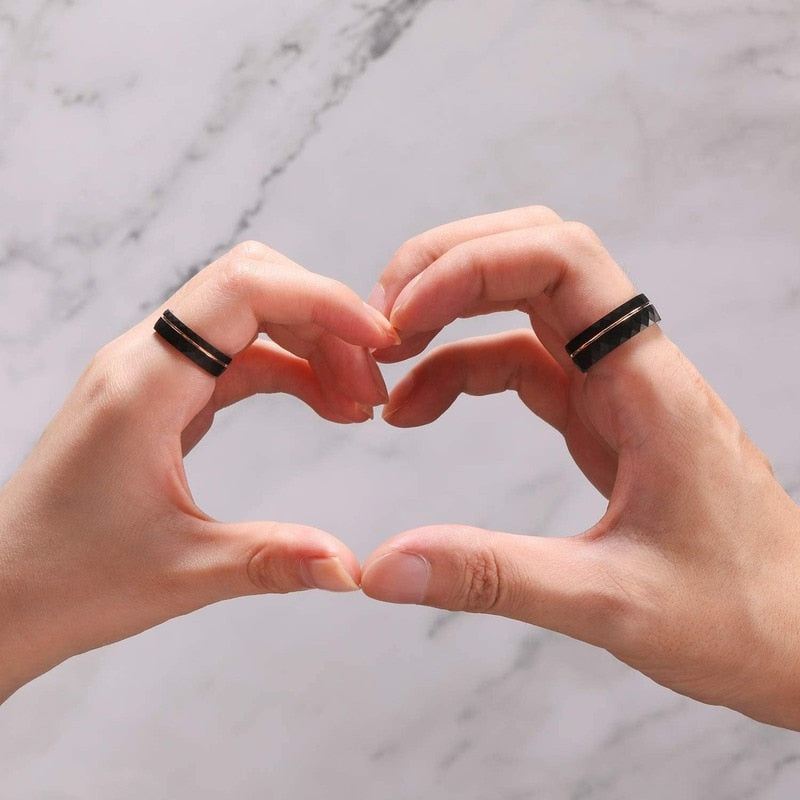 couples rings tungsten rings for men women Holloway Jewellery