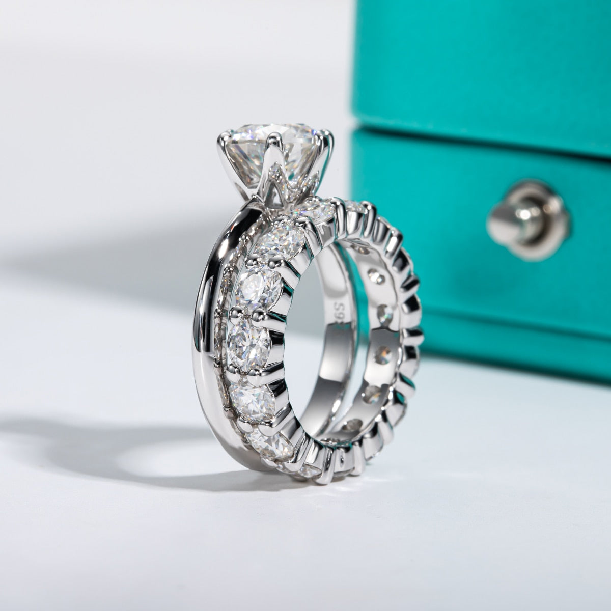 moissanite eternity ring moissanite engagement ring Holloway Jewellery Australia