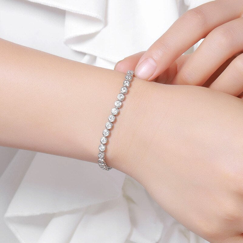 Mens Moissanite Diamond Tennis Bracelet Free Shipping NZ