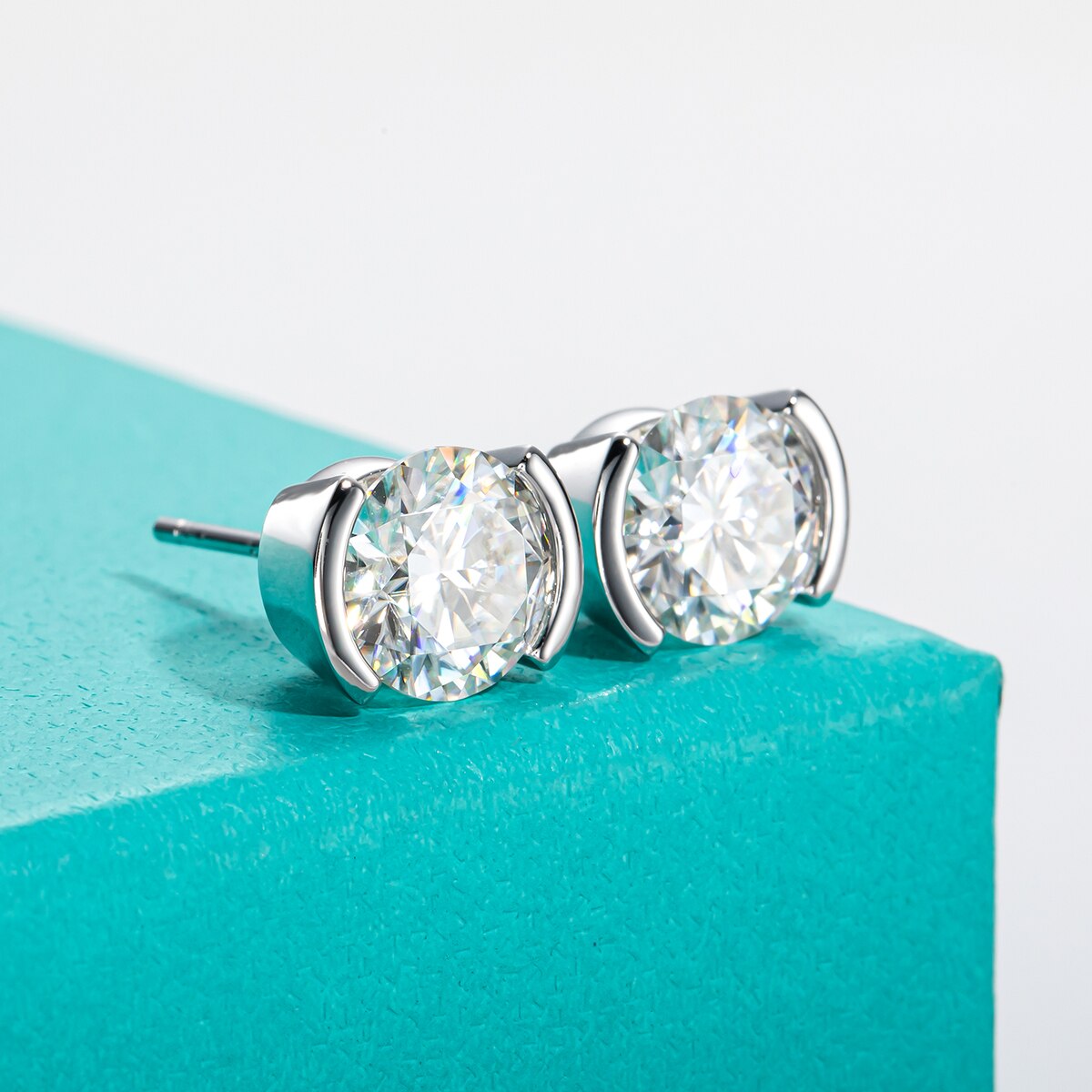 Moissanite Diamond Stud Earrings