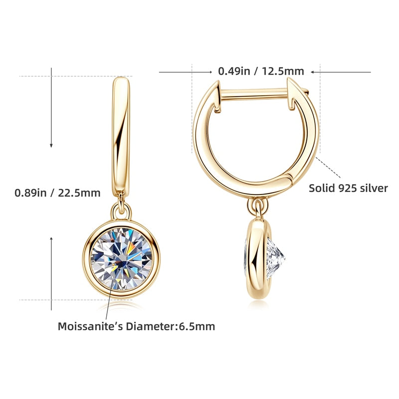 1 Carat Moissanite Diamond Earrings Australia