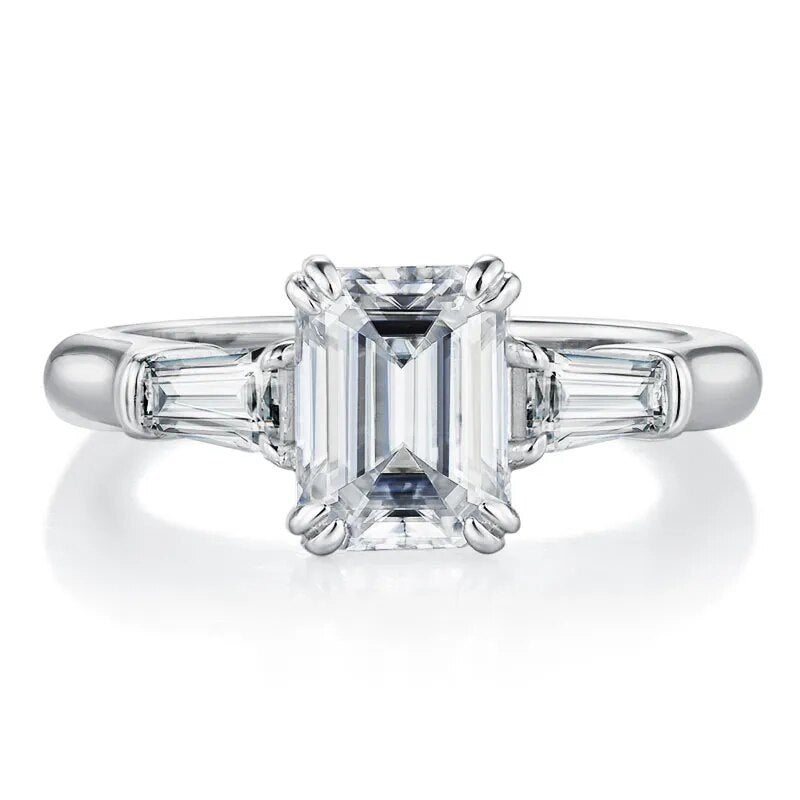 Holloway Jewellery Moissanite Diamond Three Stone Ring