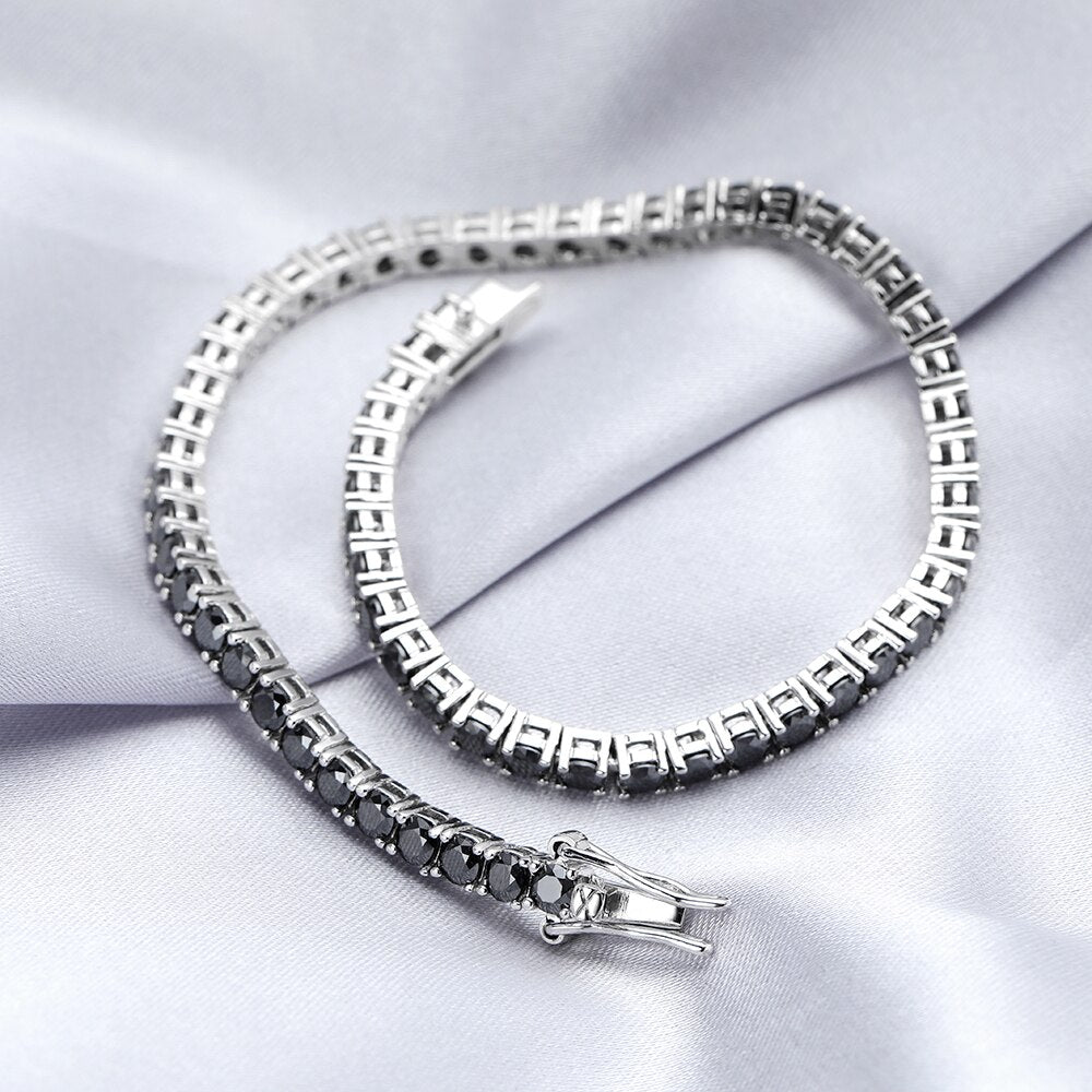 Black Moissanite Tennis Bracelet