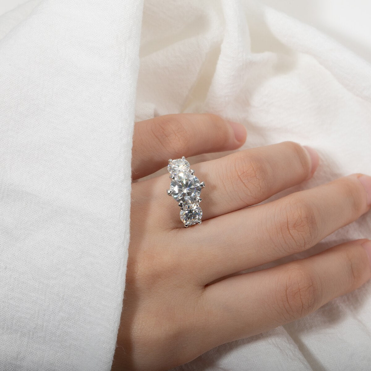 Holloway Jewellery Moissanite Ring Sterling SIlver