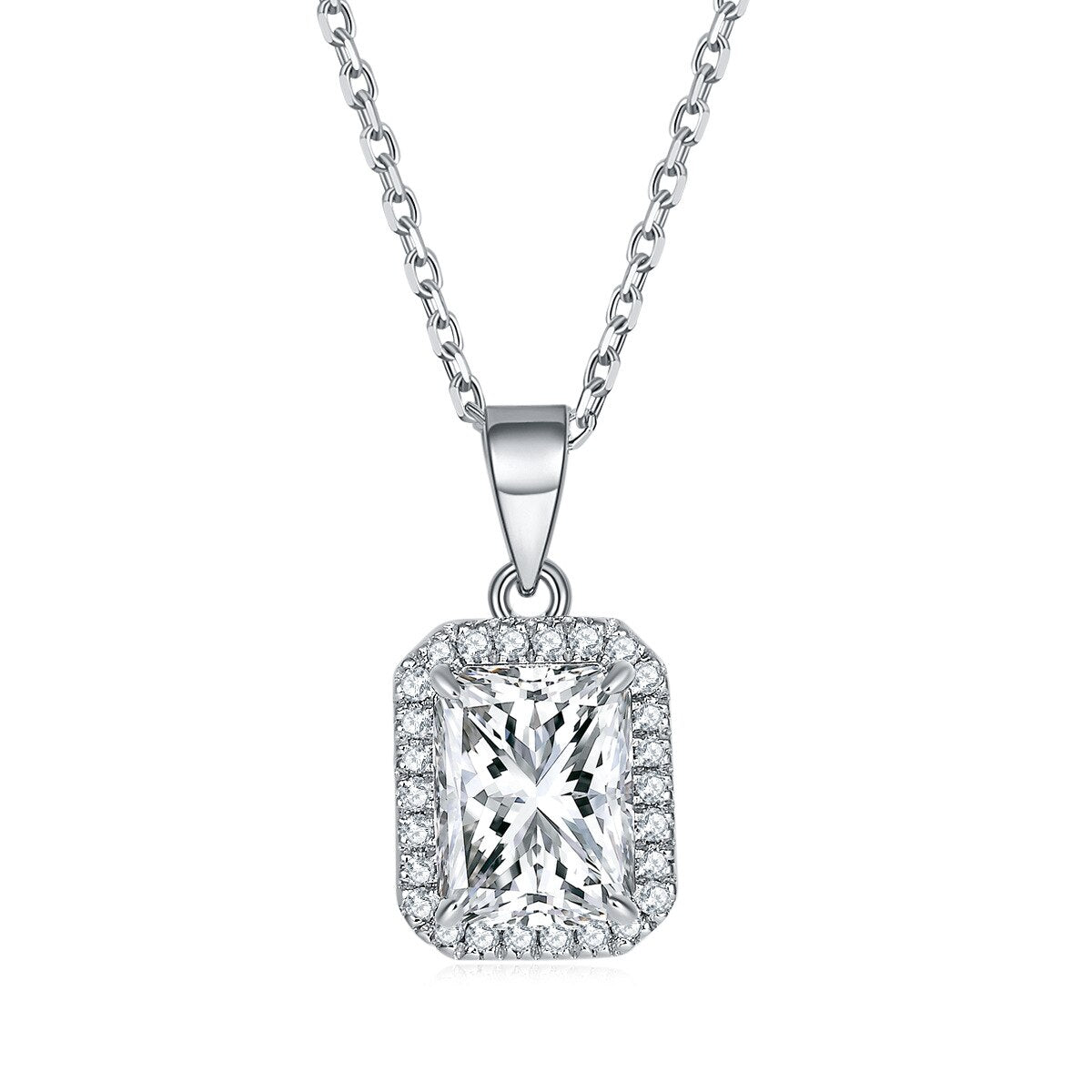 Moissanite Ring Necklace Earrings
