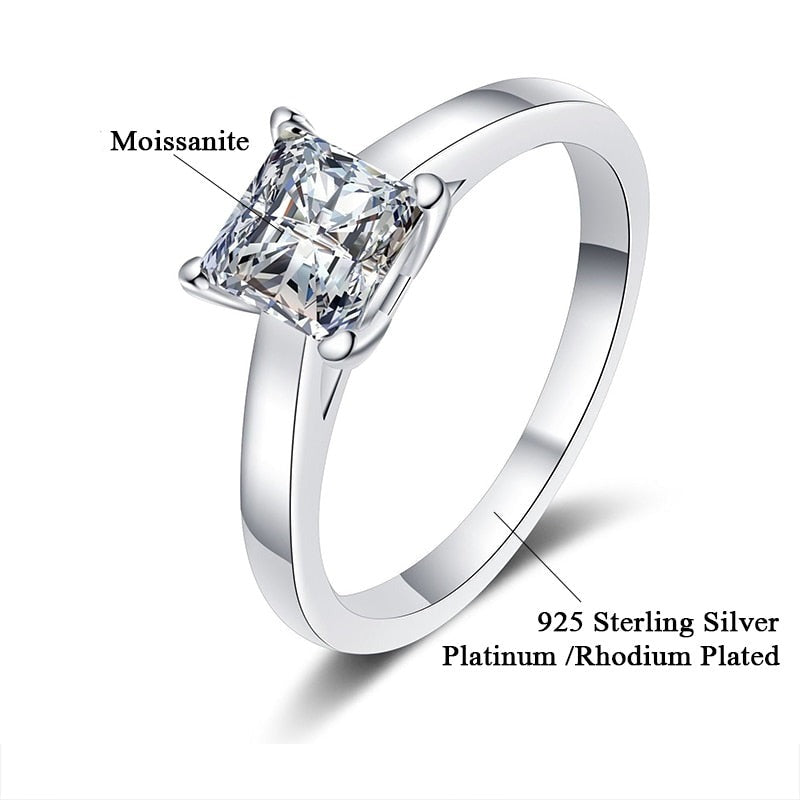 Princess Cut Moissanite Engagement Ring