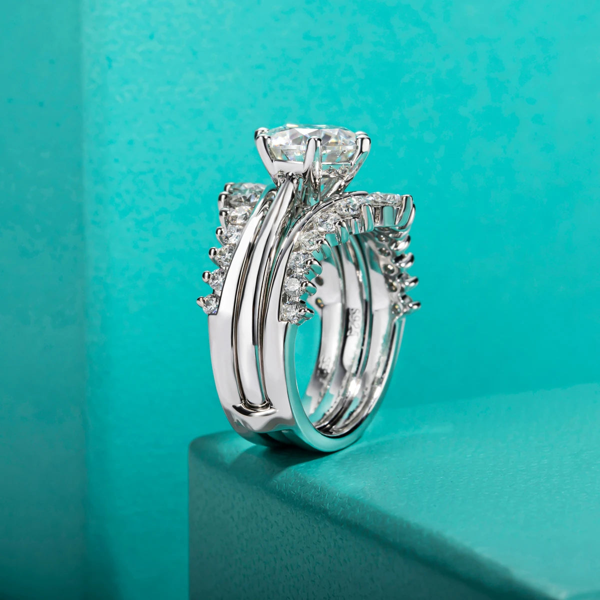 Moissanite Diamond Ring Set