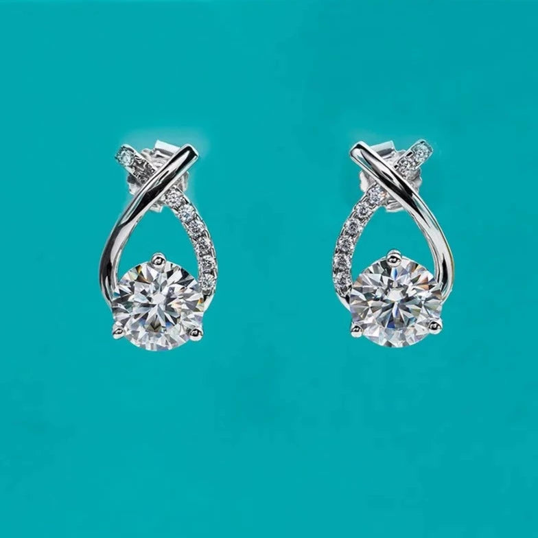 Sterling Silver Moissanite Earrings Australia