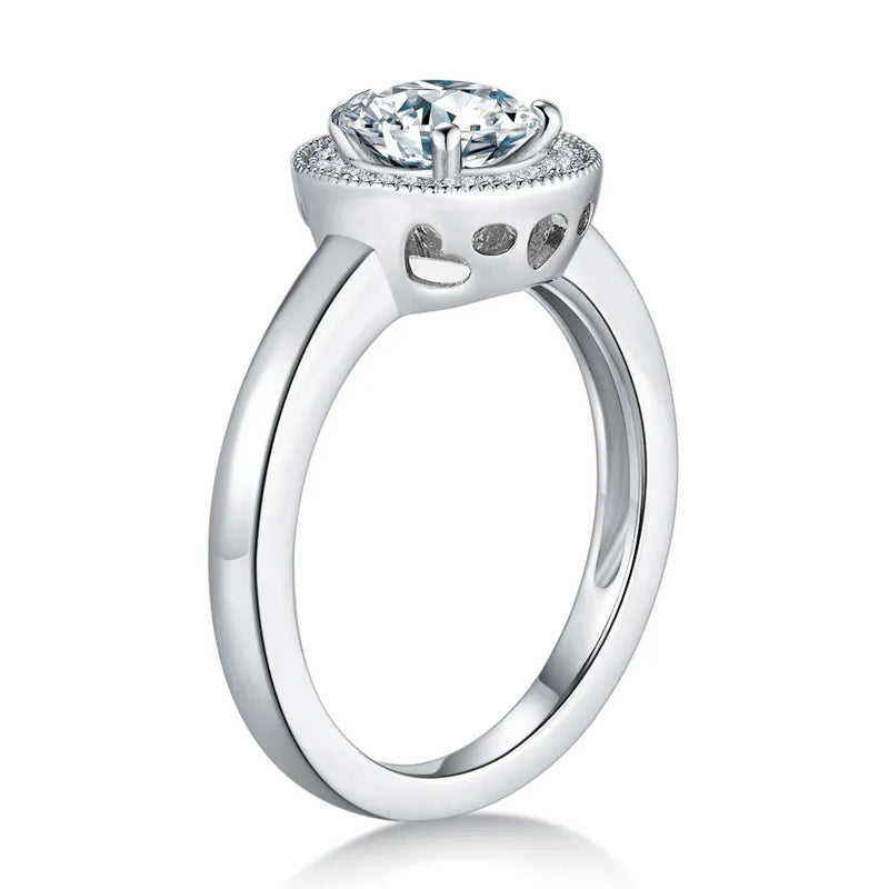 Moissanite Halo Ring Free Shipping UK