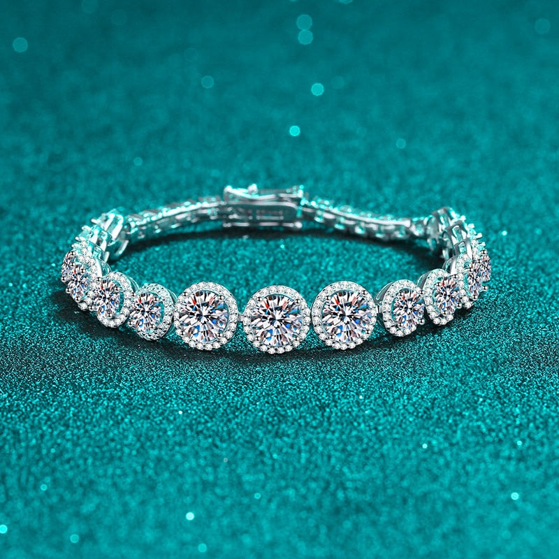 Moissanite Diamond Sterling Silver Bracelet USA
