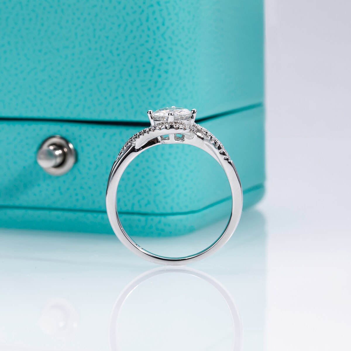 Moissanite Ring Sterling Silver Canada