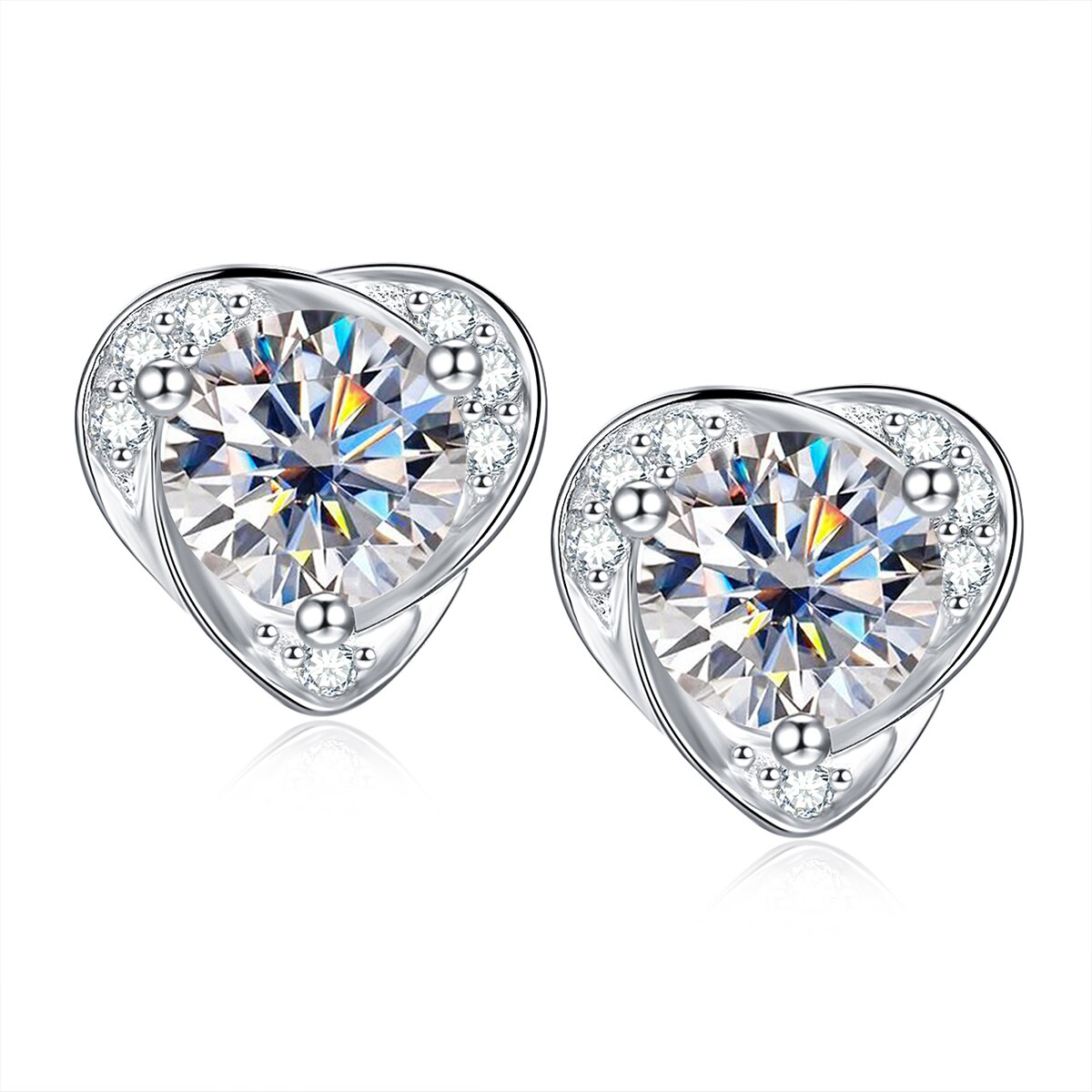 Moissanite Diamond Stud Earrings