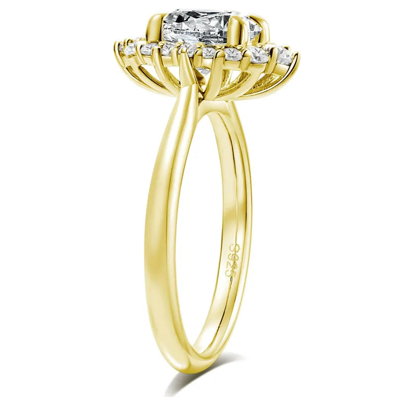 Moissanite Diamond Halo Ring Australia