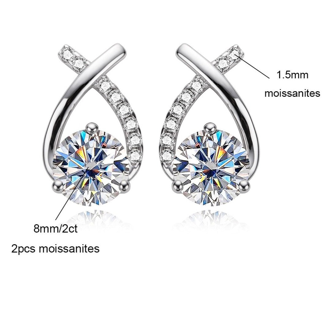 Moissanite Diamond Stud Earrings