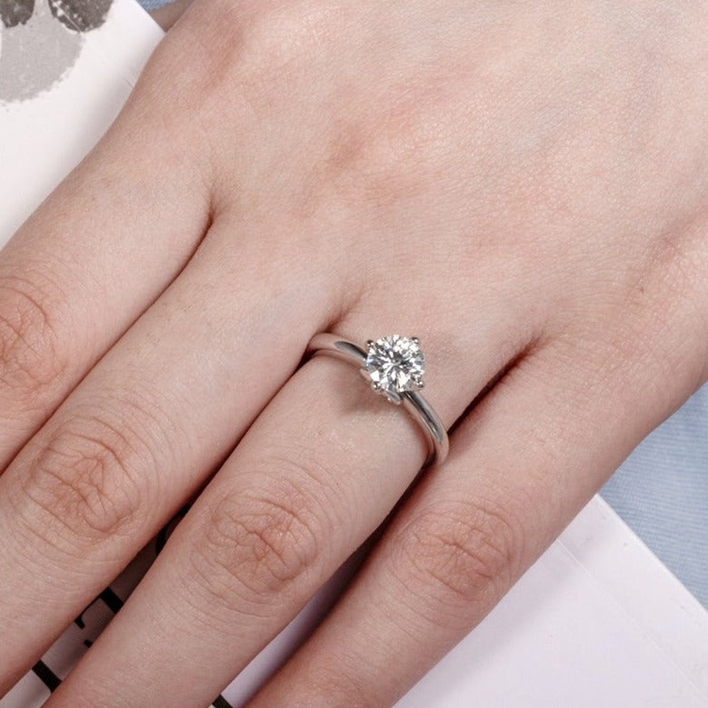 Sterling Silver Moissanite Ring Holloway Jewellery