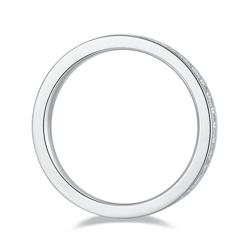 Silver eternity ring moissanite diamonds Holloway Jewellery UK