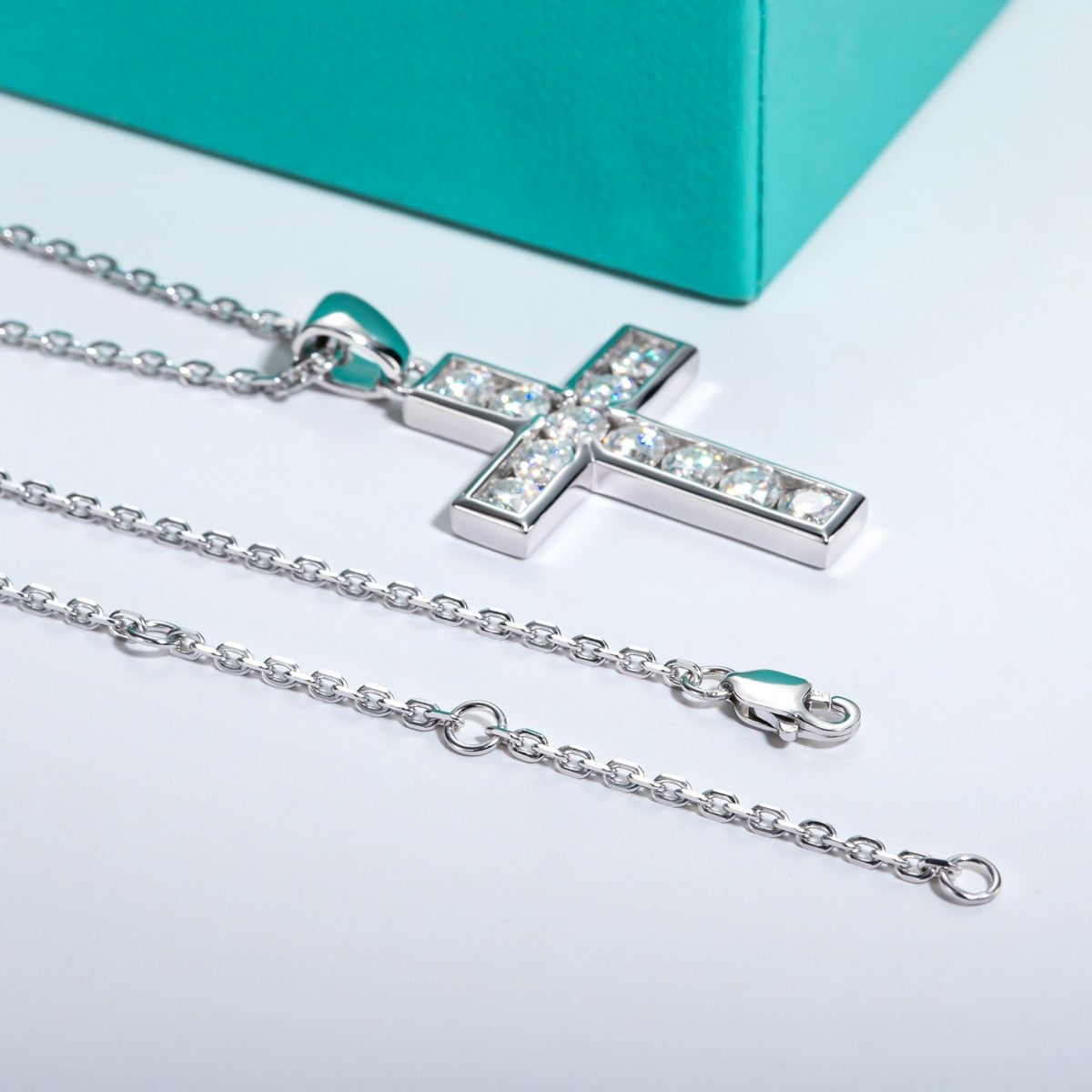 Moissanite Diamond Cross Necklace AU Holloway Jewellery