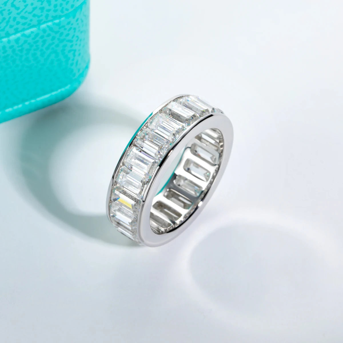 Moissanite Diamond Eternity Ring