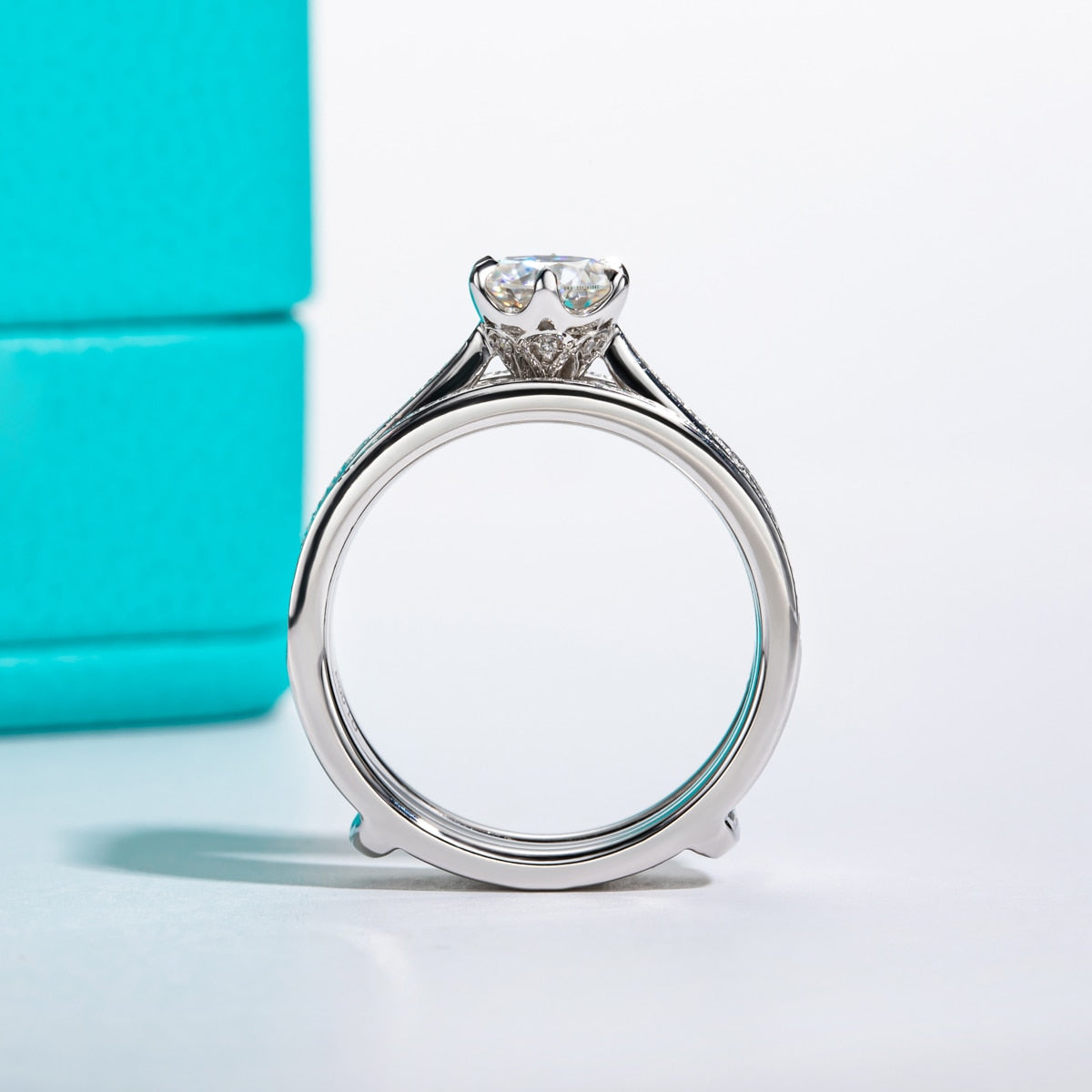 Moissanite Diamond Ring Set Free Shipping US