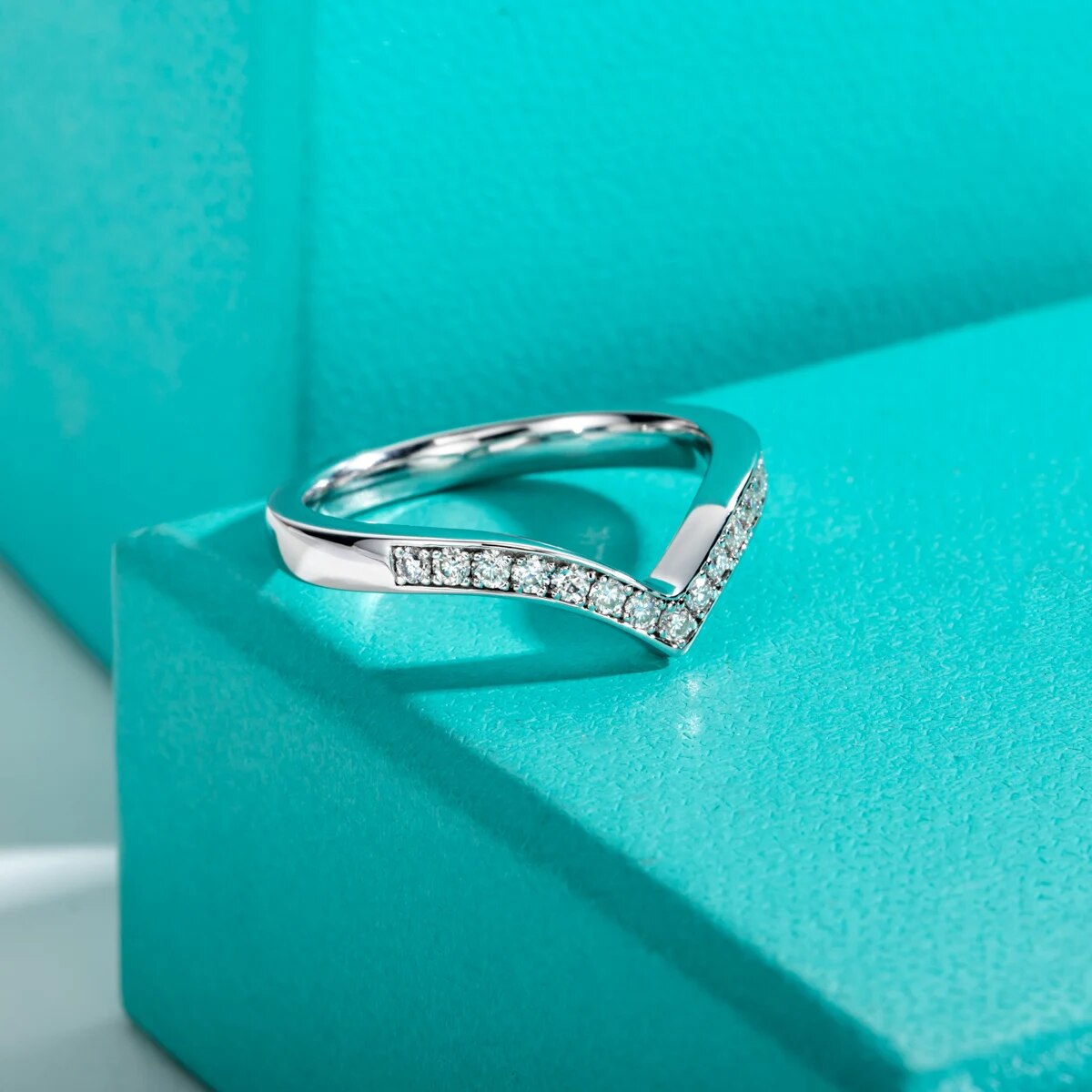 Moissanite Diamond Half Eternity Ring Free Shipping UK