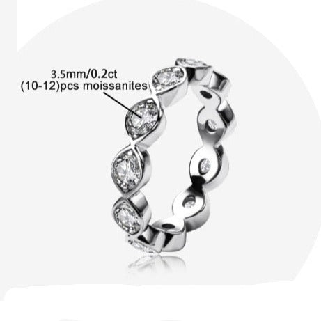 Moissanite Diamond Eternity Wedding Ring
