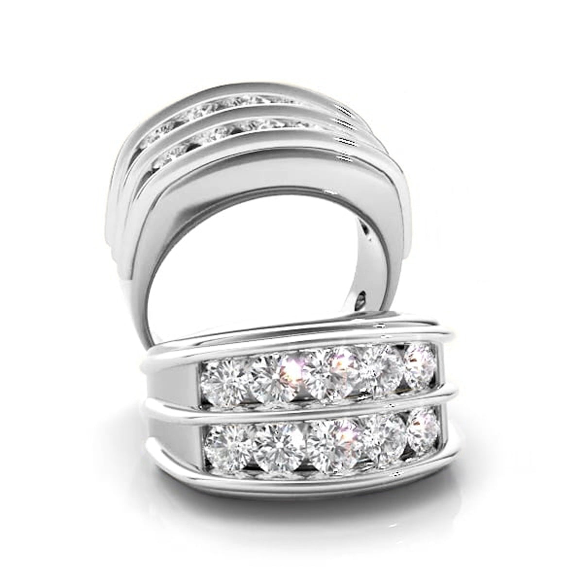 moissanite ring sterling silver unisex mens rings Holloway Jewellery