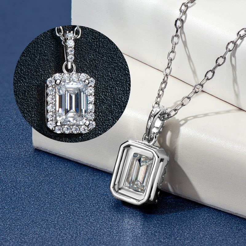 Emerald Moissanite Diamond Pendant NZ
