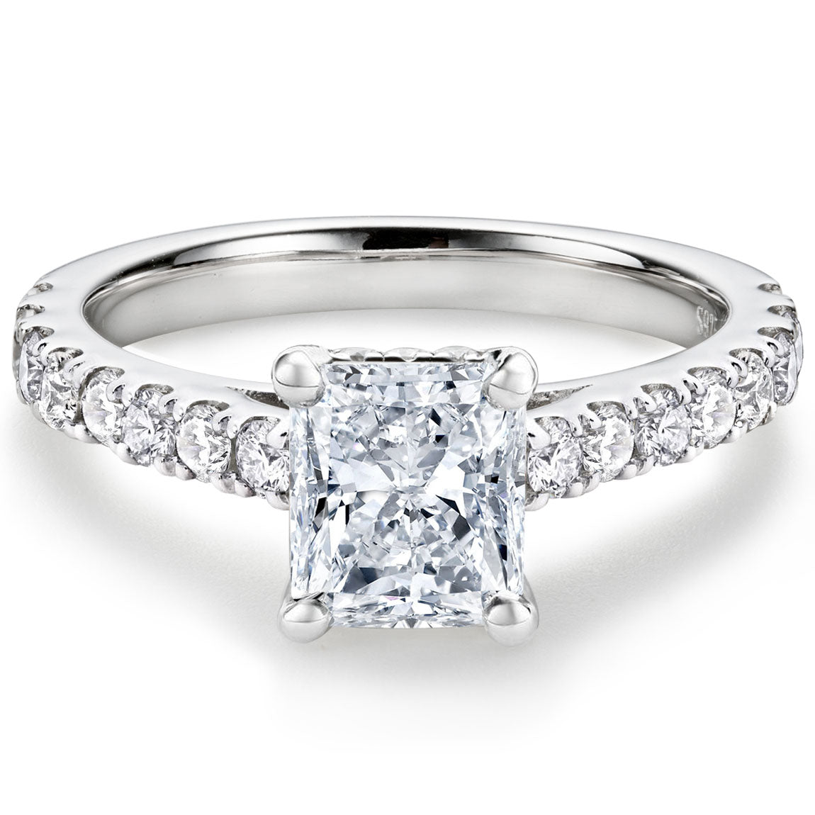 Womens Sterling Silver Engagement Ring