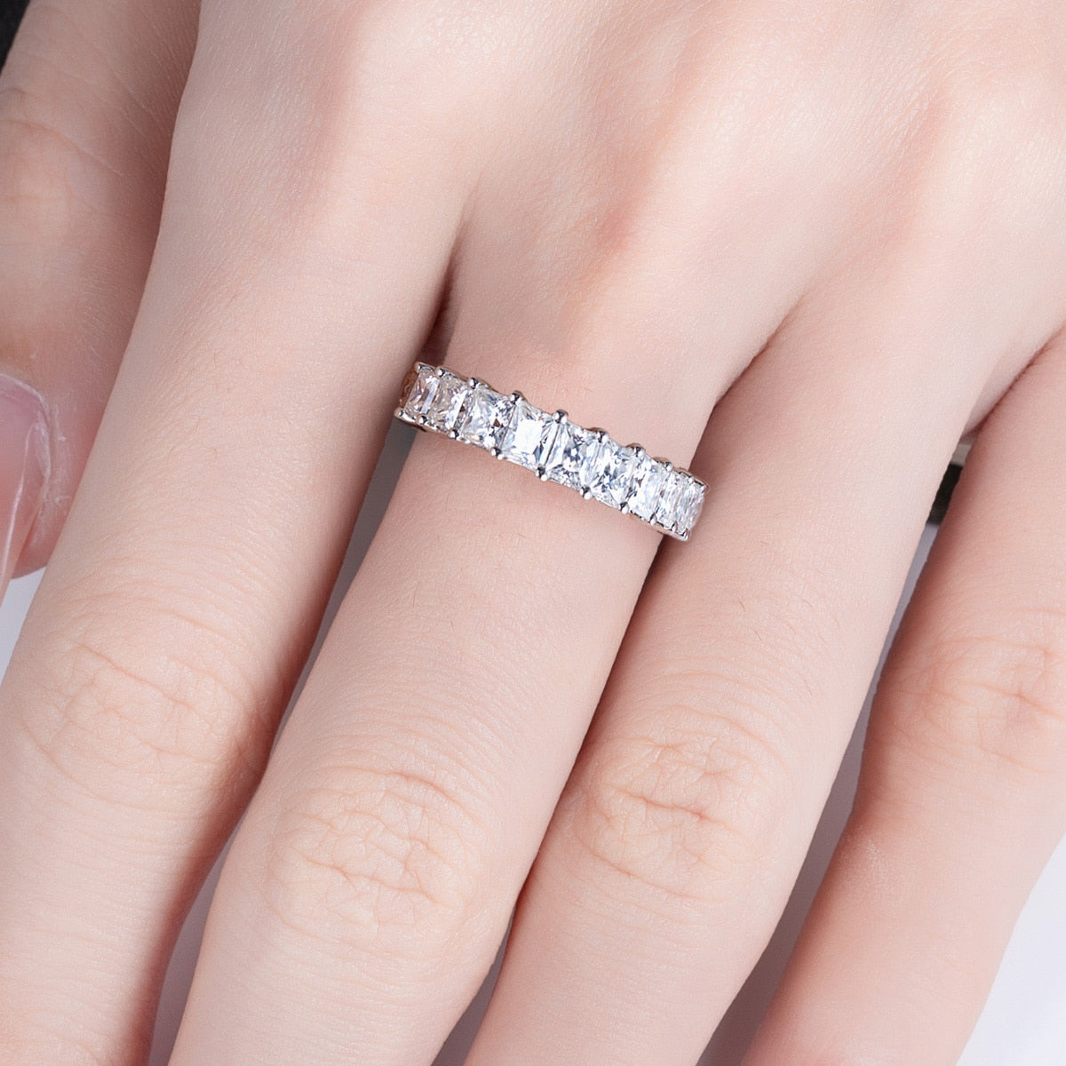 Moissanite Princess Cut Ring