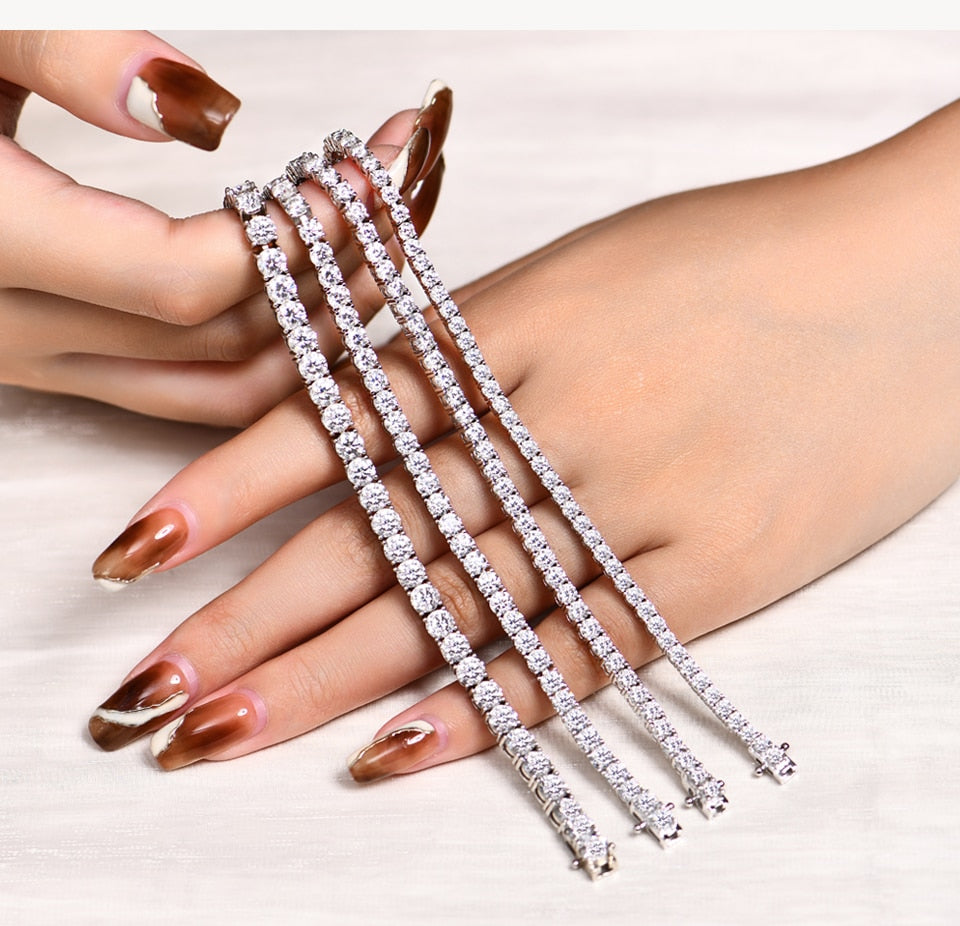 3mm 4mm 5mm tennis bracelet moissanite diamond holloway jewellery