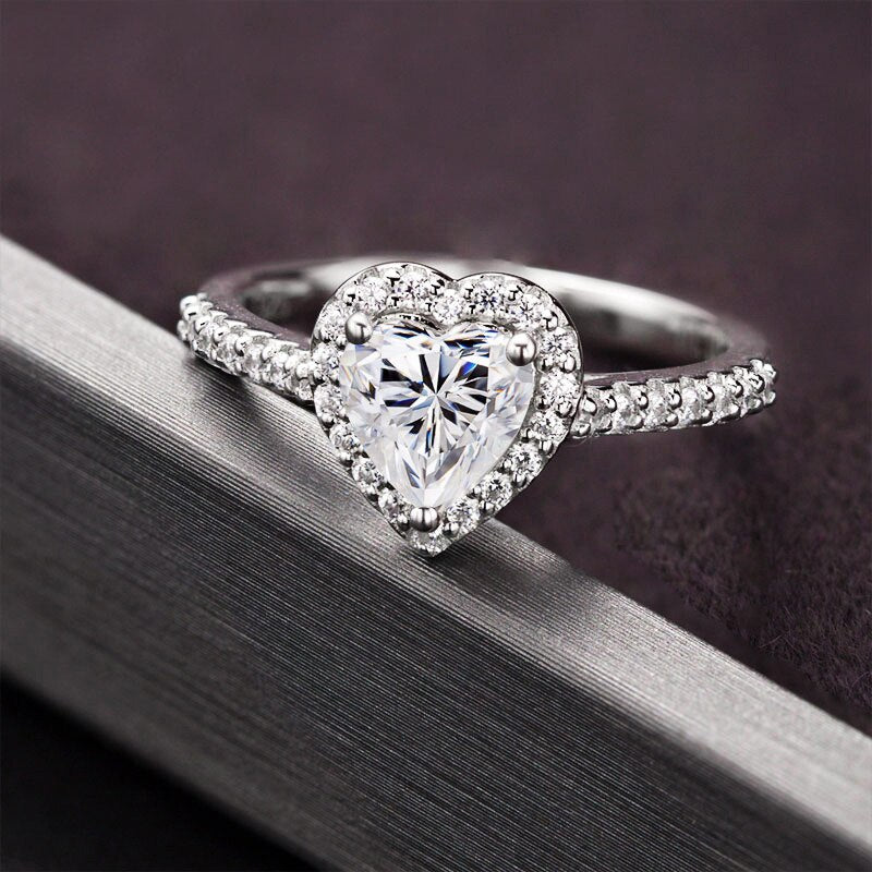 Heart Moissanite Diamond Ring NZ Holloway Jewellery