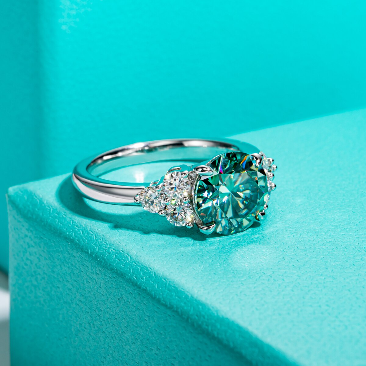 Sterling Silver Moissanite Diamond Ring NZ