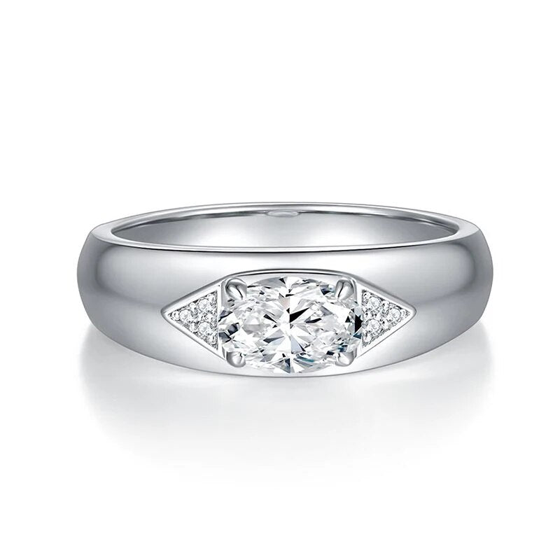 1ct Oval Cut Moissanite Diamond Ring