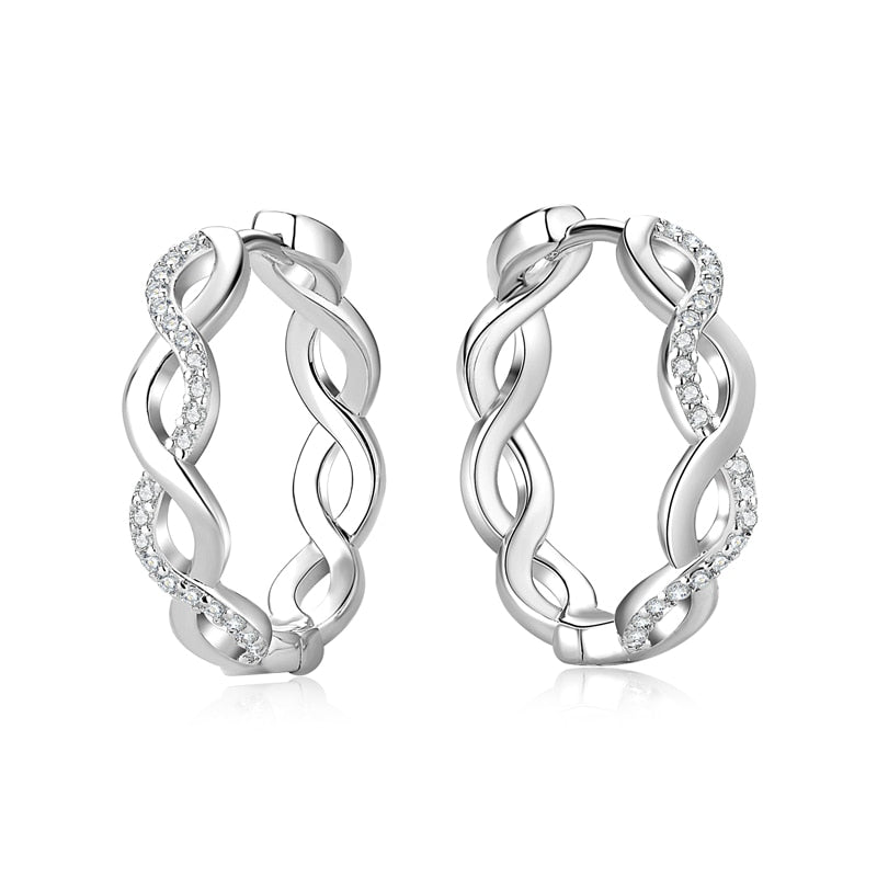 Hoop Moissanite Diamond Earrings Australia