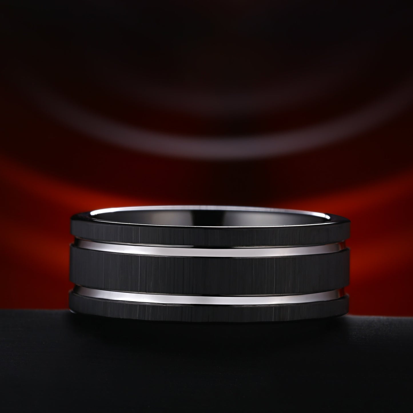 Holloway Jewellery Black Tungsten Carbide Mens Ring