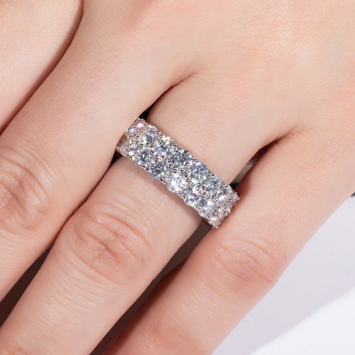 womens double eternity ring