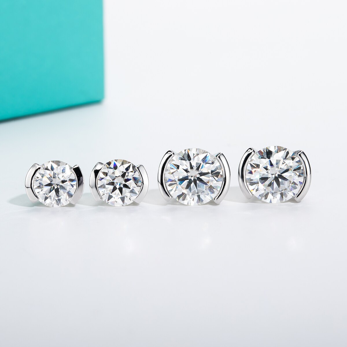 Jewellery Set Moissanite Ring Earrings