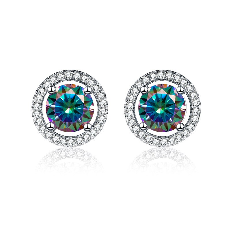 NZ Moissanite Sterling Silver Earrings