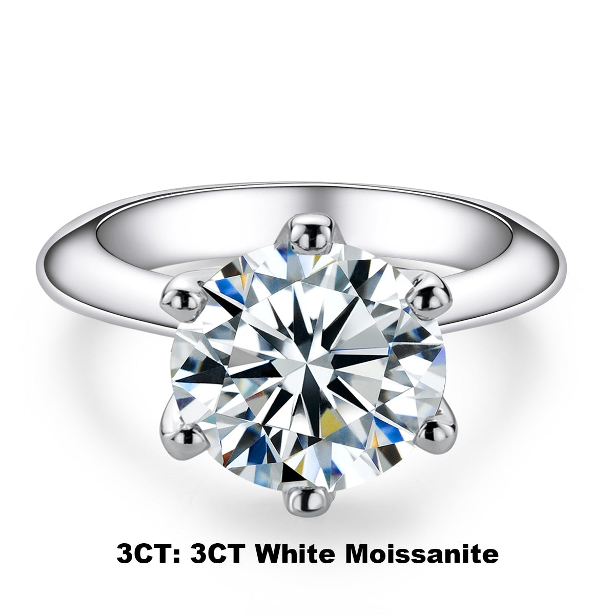 3 carat moissanite ring Holloway Jewellery