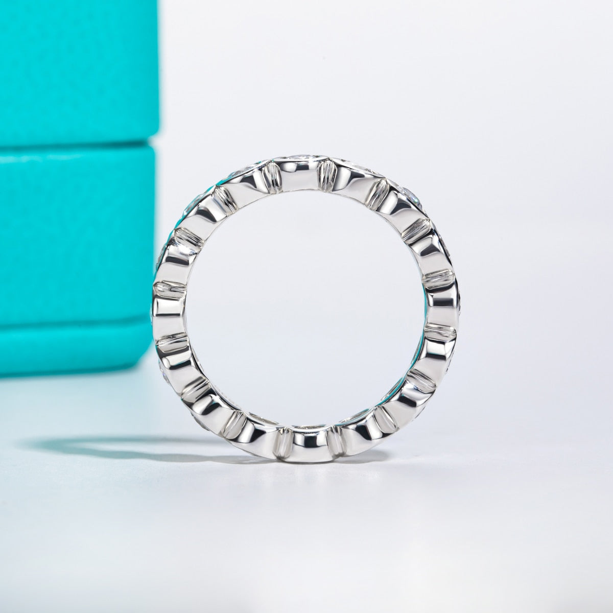 Eternity Moissanite Diamond Wedding Band UK